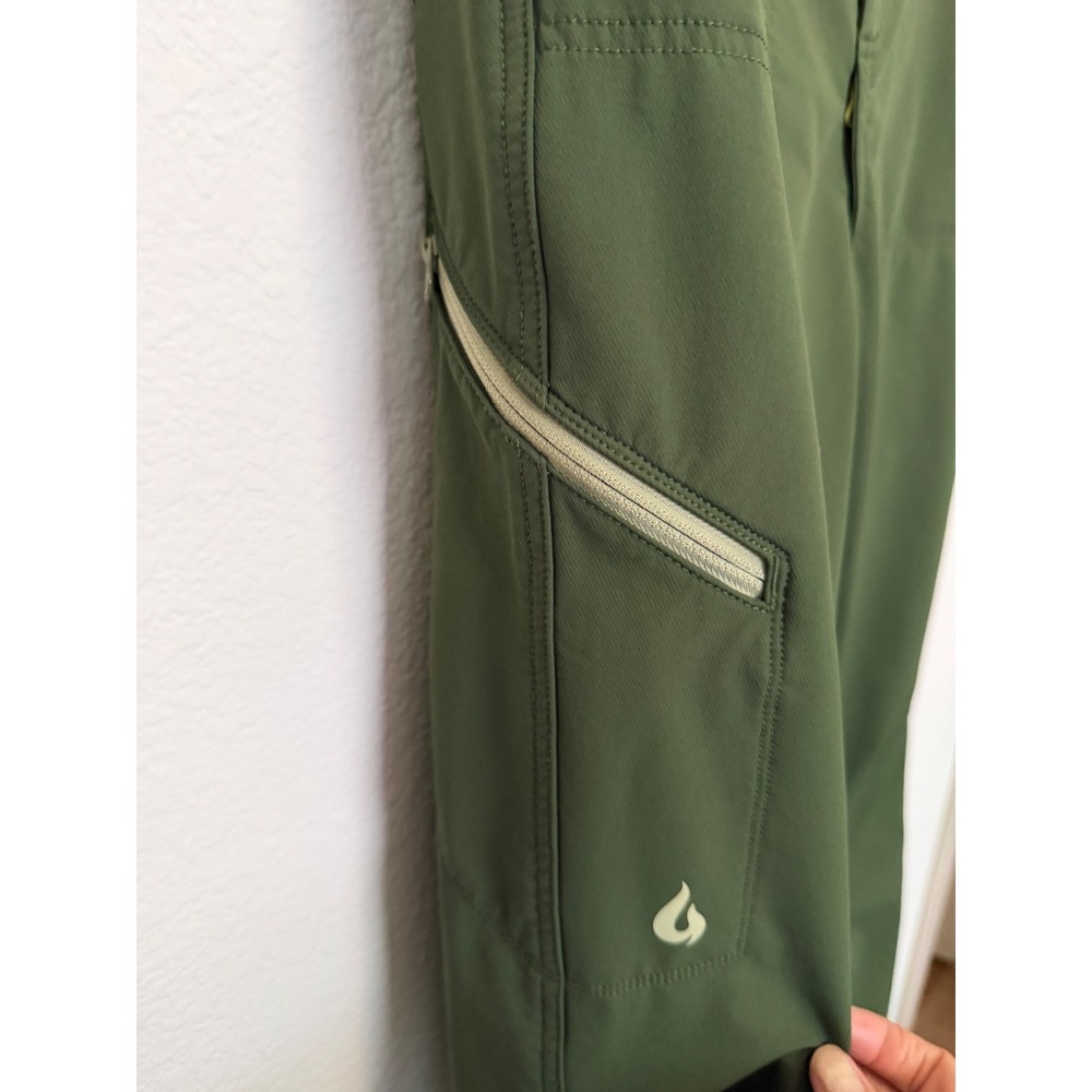 Gnara Go There Hiking Pants Women 12 Olive GoFly Roll Tab Outdoor Travel Stretch - Picture 12 of 17